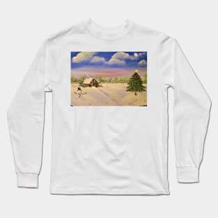 Christmas scene Long Sleeve T-Shirt